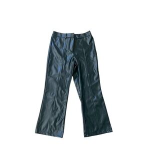 NWT 7 For all mankind faux leather Green pants sz Large